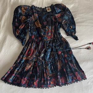 FARM Rio Vibrant Black and Red Mini Dress